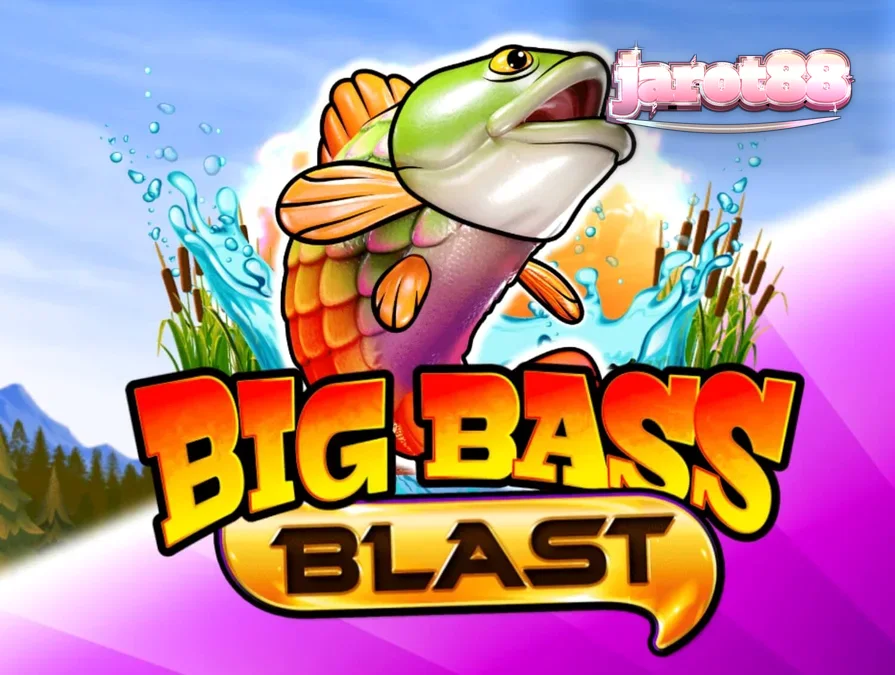 Tampilan layar permainan slot Big Bass Blast dengan tema memancing futuristik