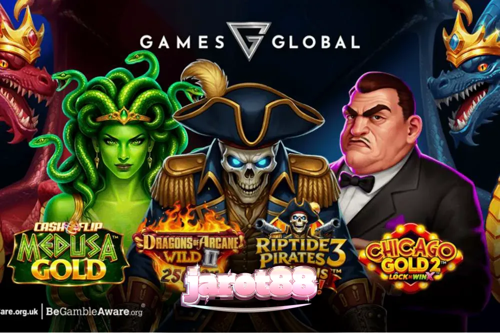 Tampilan layar permainan slot bertema bajak laut dengan elemen grafis meriam dan peti harta karun.